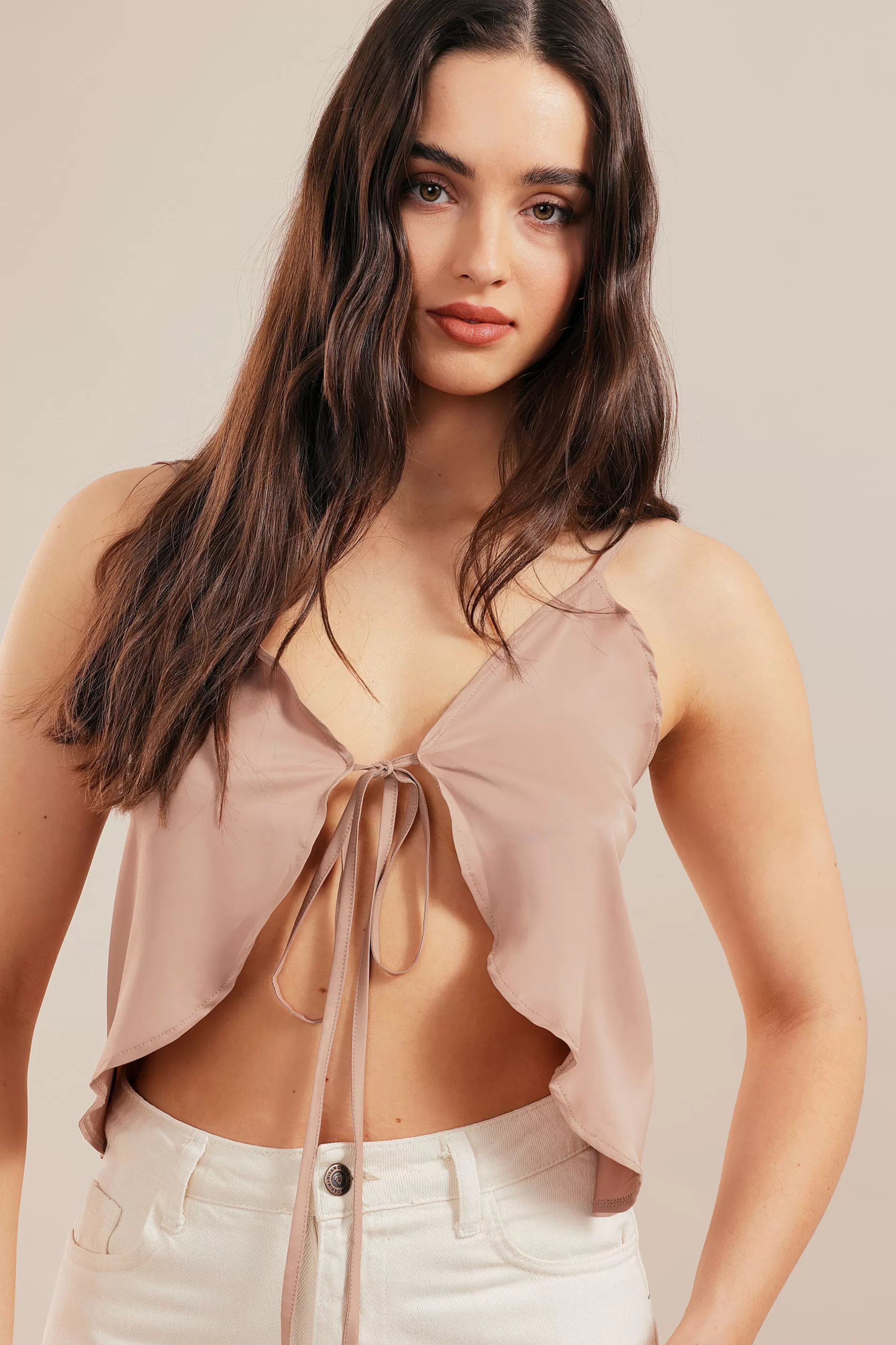 Butterfly Cut Satin Top | Chiquelle Store