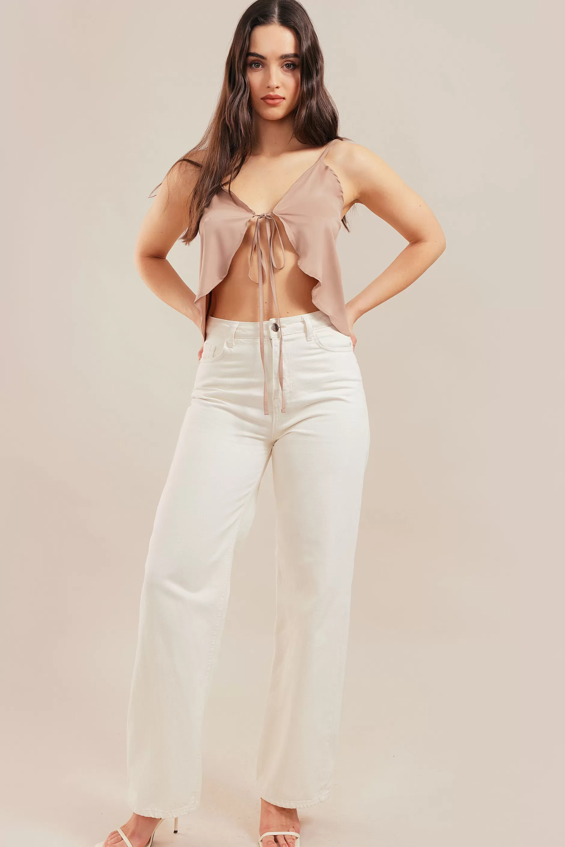 Butterfly Cut Satin Top | Chiquelle Store