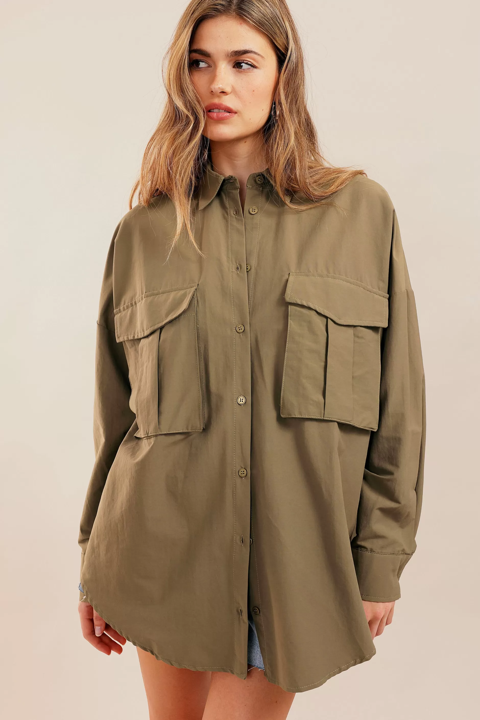 Cargo Oversized Shirt | Chiquelle Cheap