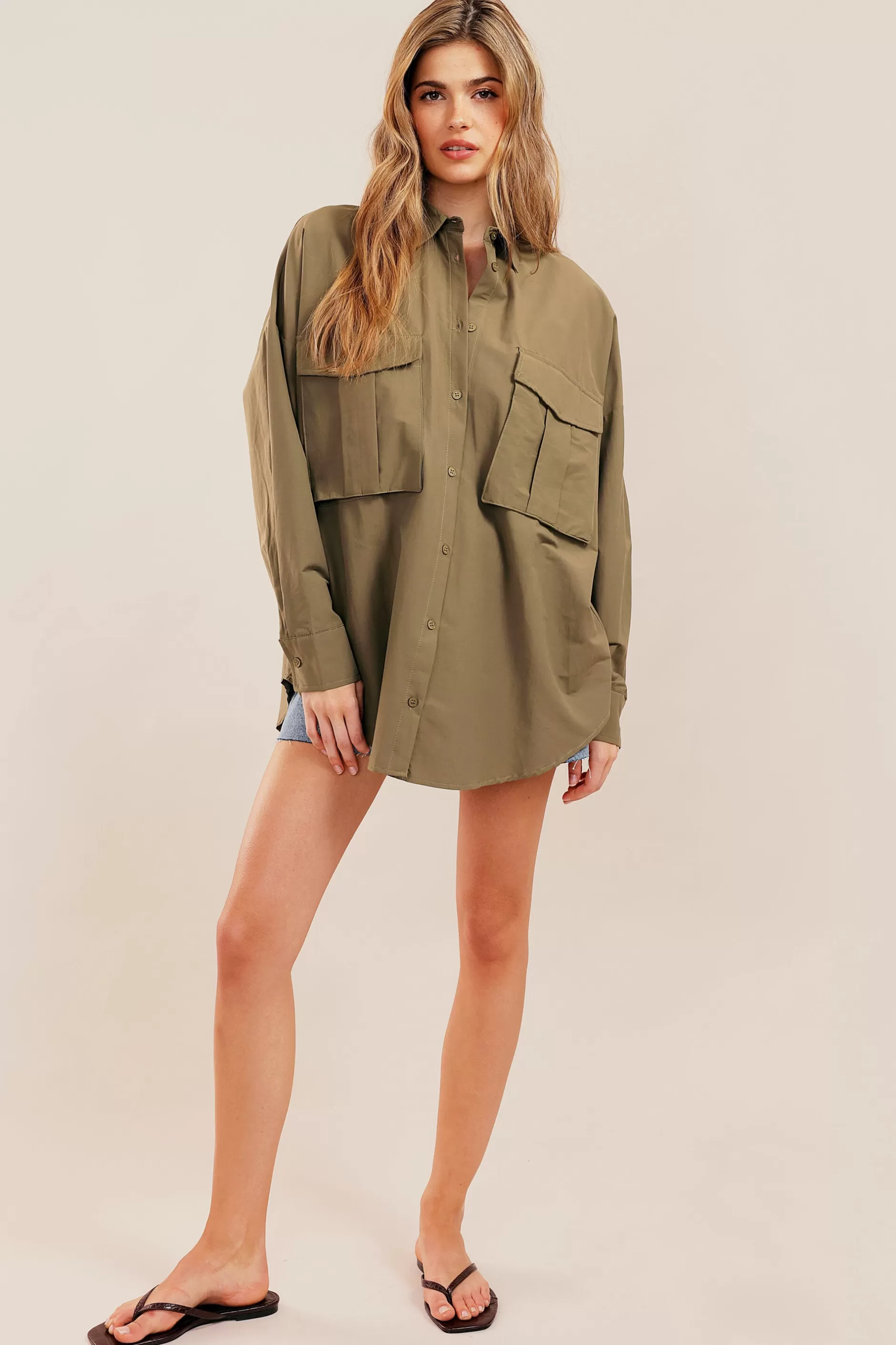 Cargo Oversized Shirt | Chiquelle Cheap