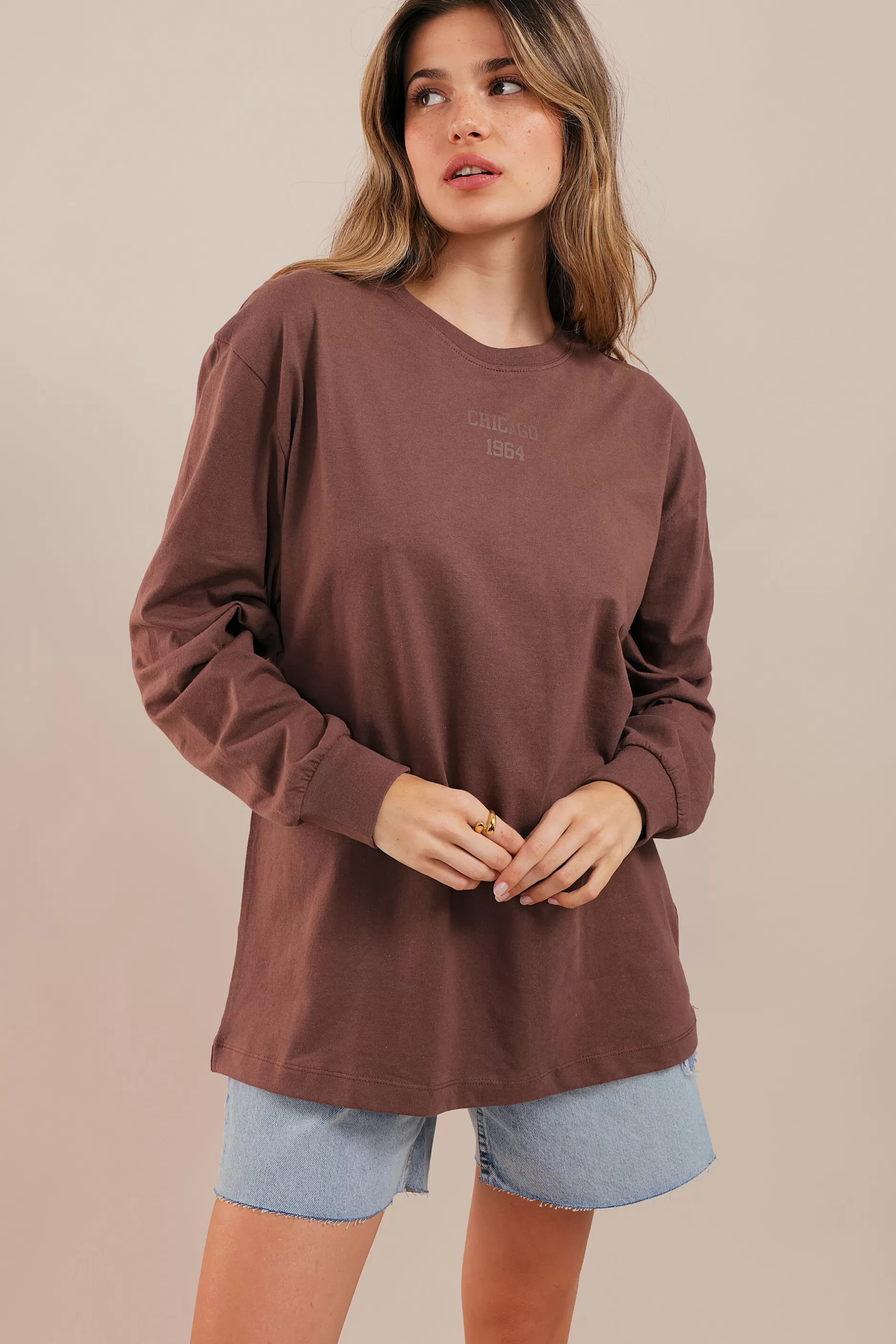 Chicago Boyfriend Long Sleeve Top | Chiquelle Fashion