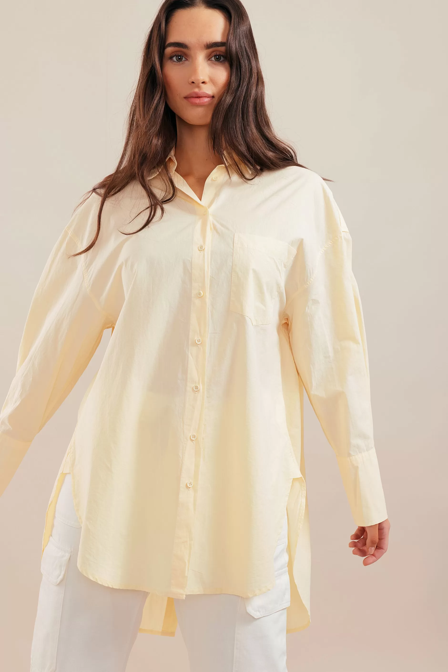 Crush Linen Blend Shirt | Chiquelle Cheap