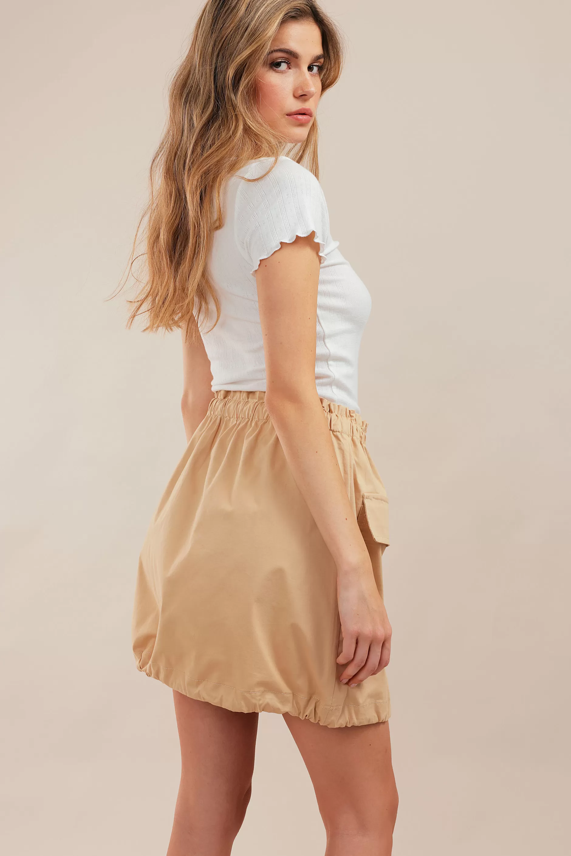 Drawstring Cargo Skirt | Chiquelle Clearance