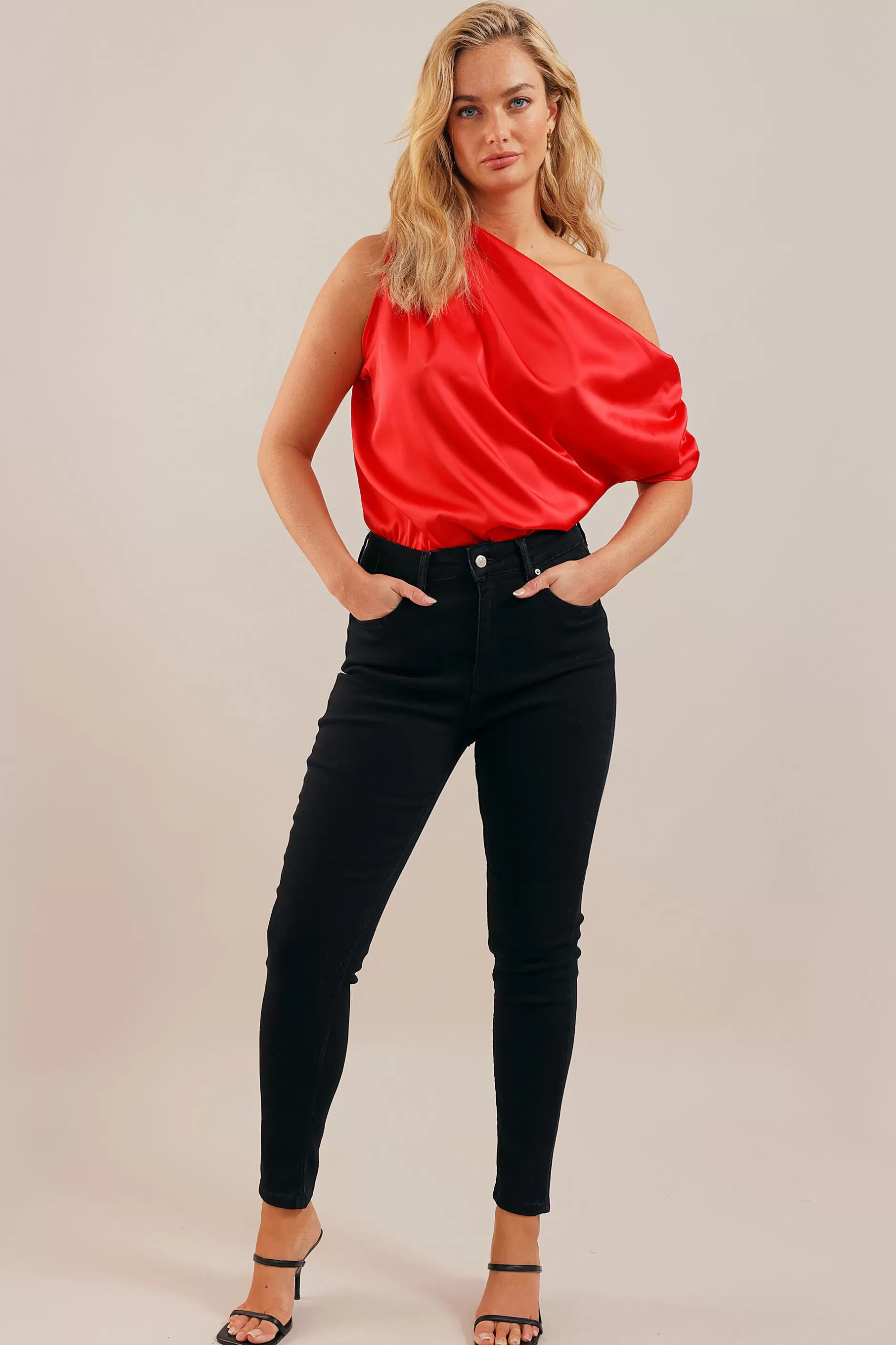 La Femme Drape Blouse | Chiquelle Outlet