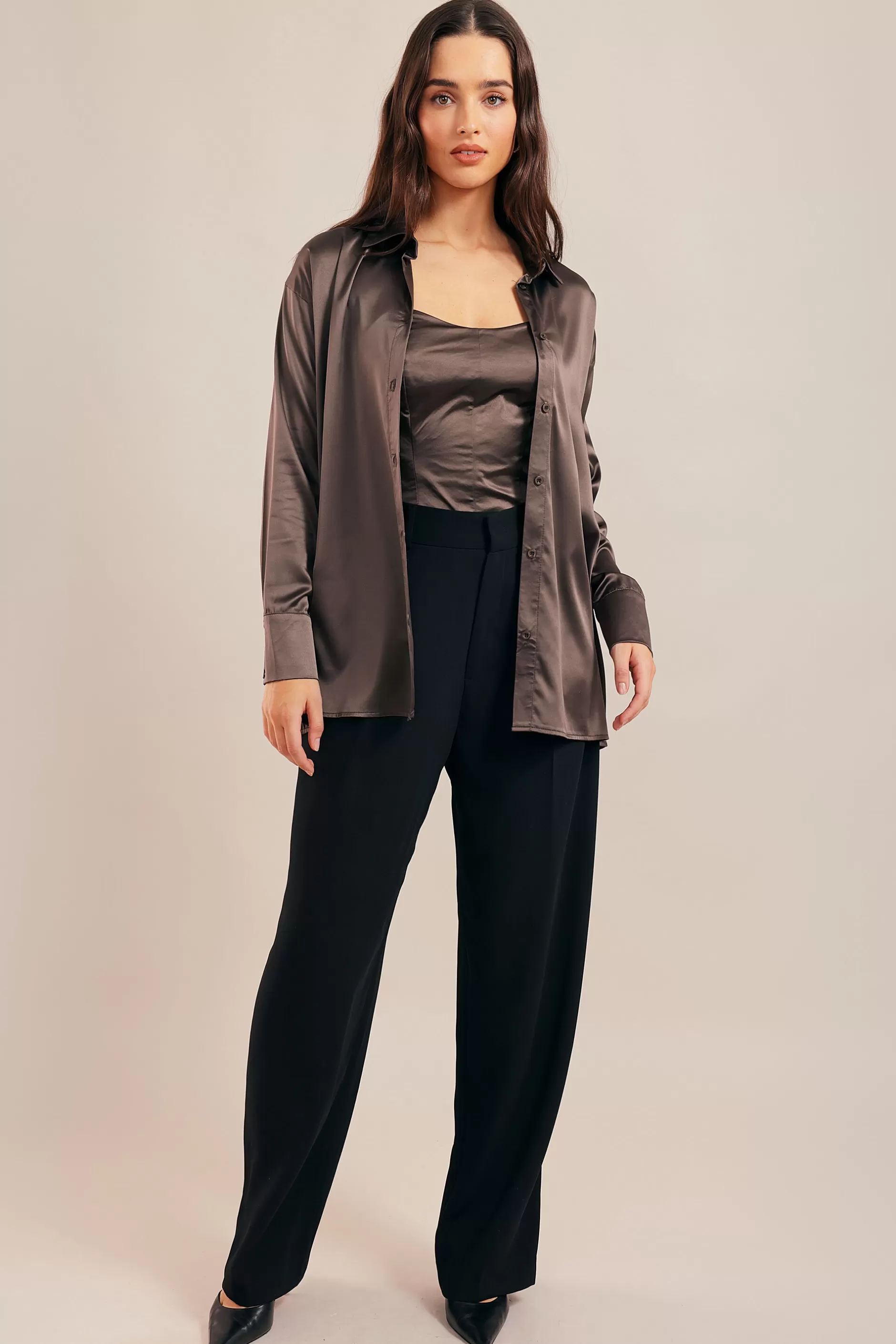 La Vie Satin Shirt | Chiquelle Sale