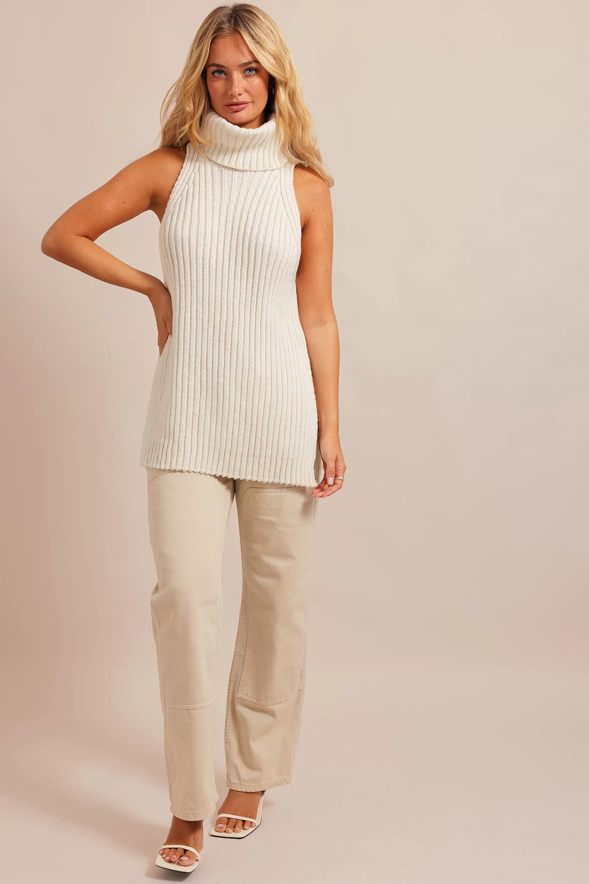 Luxe Rib High Neck Knit | Chiquelle Cheap