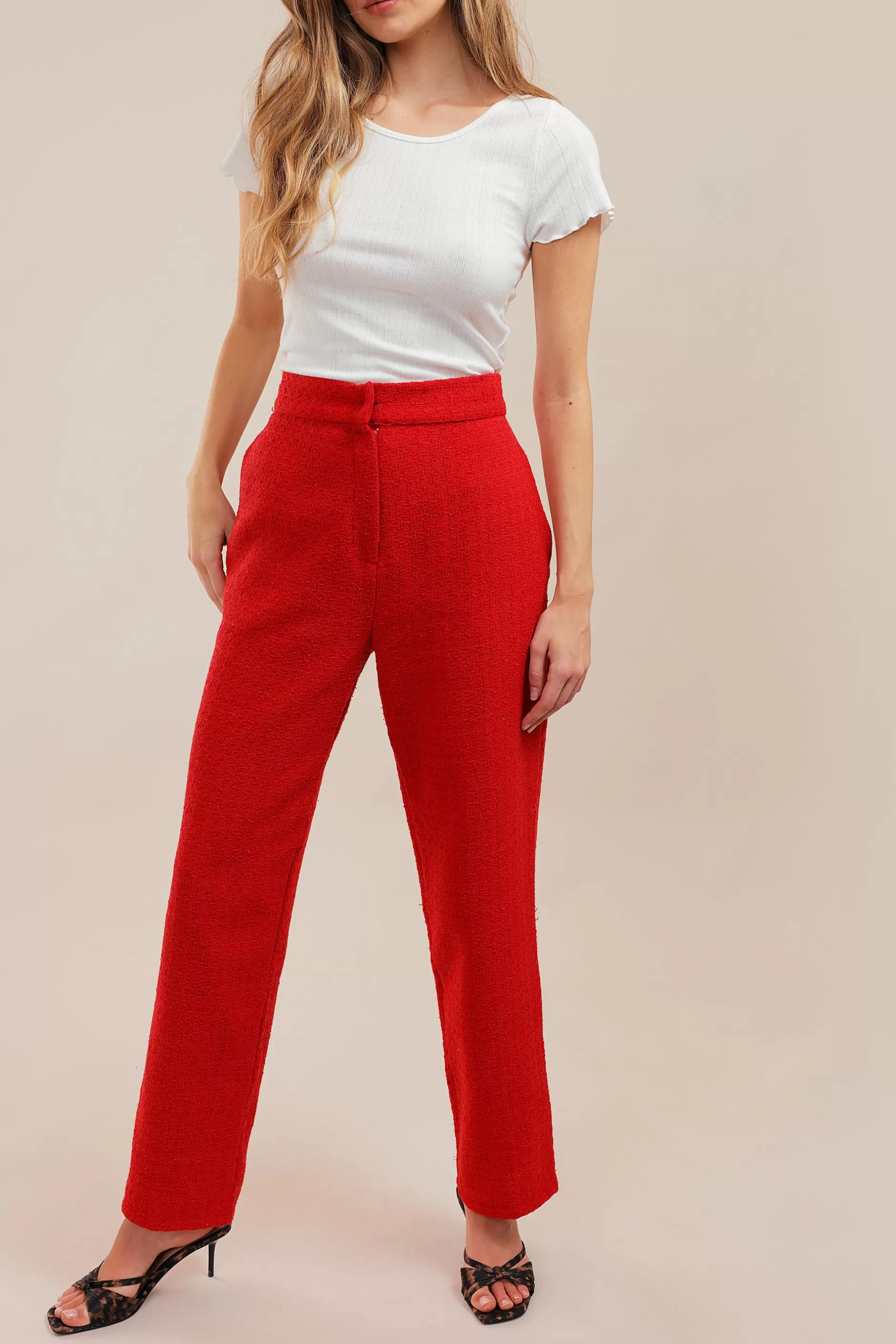 Noteworthy Tweed Pants | Chiquelle Outlet