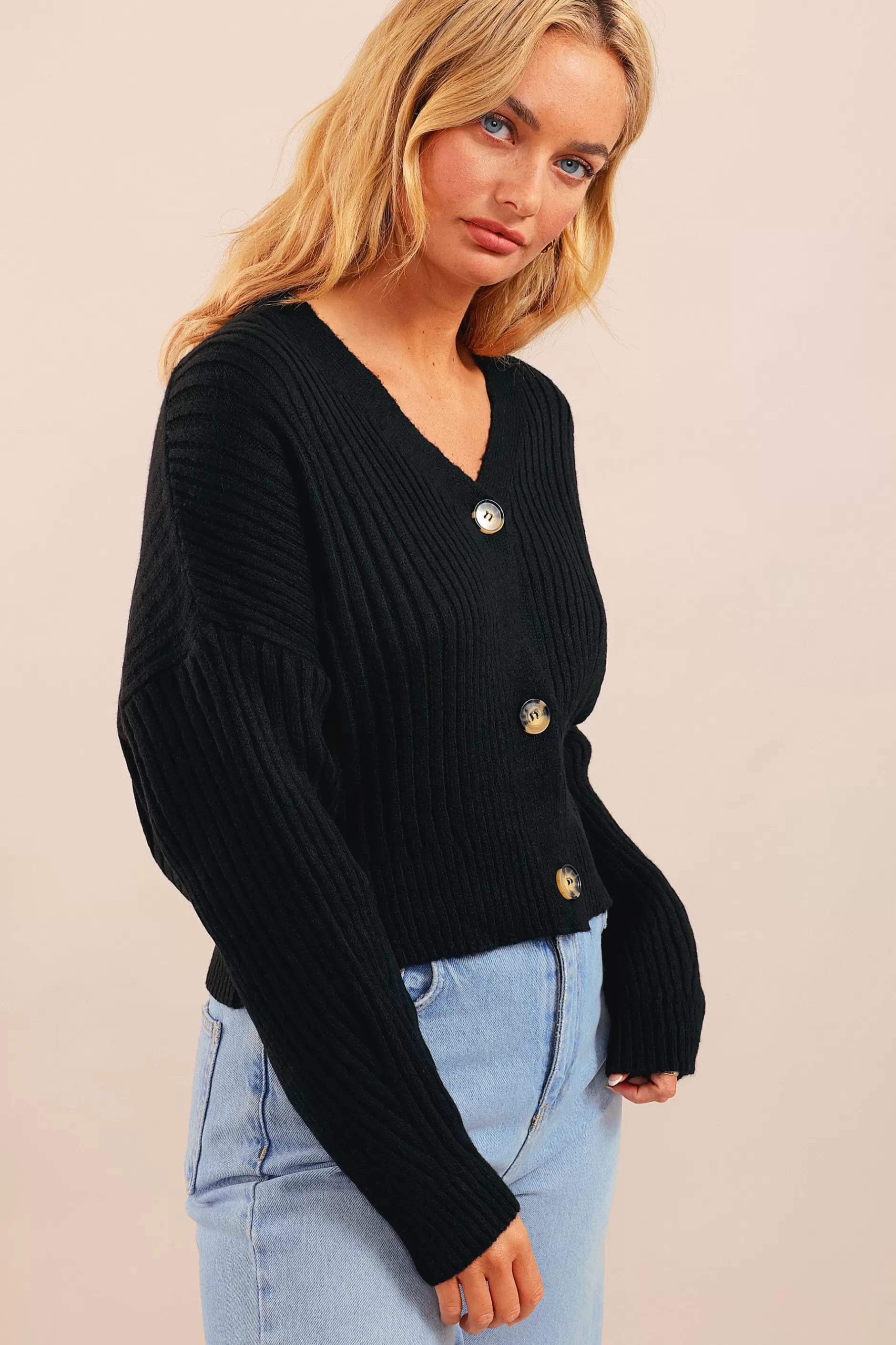 Oversized Rib Cardigan | Chiquelle Outlet