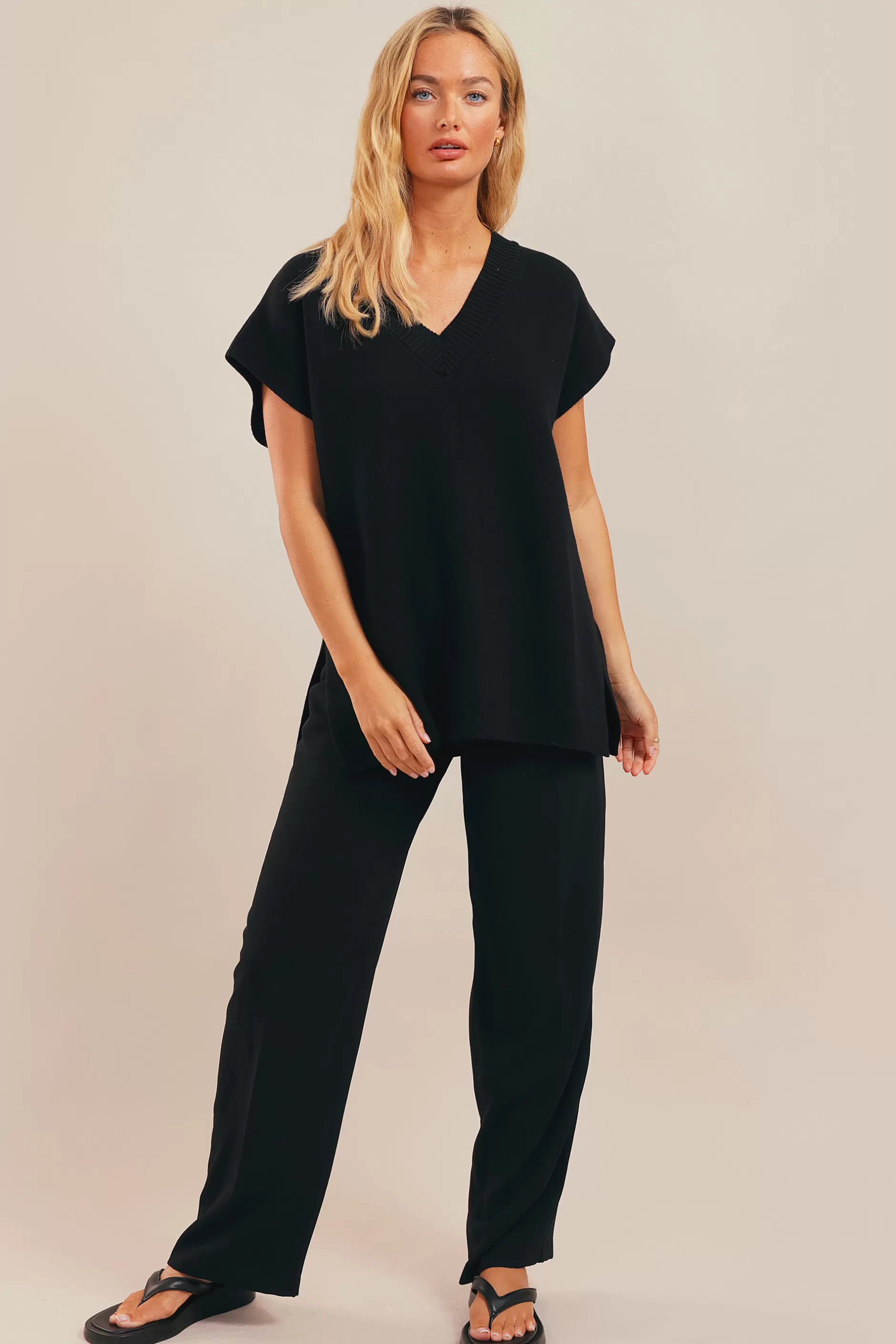 Oversized V Neck Knit | Chiquelle Online