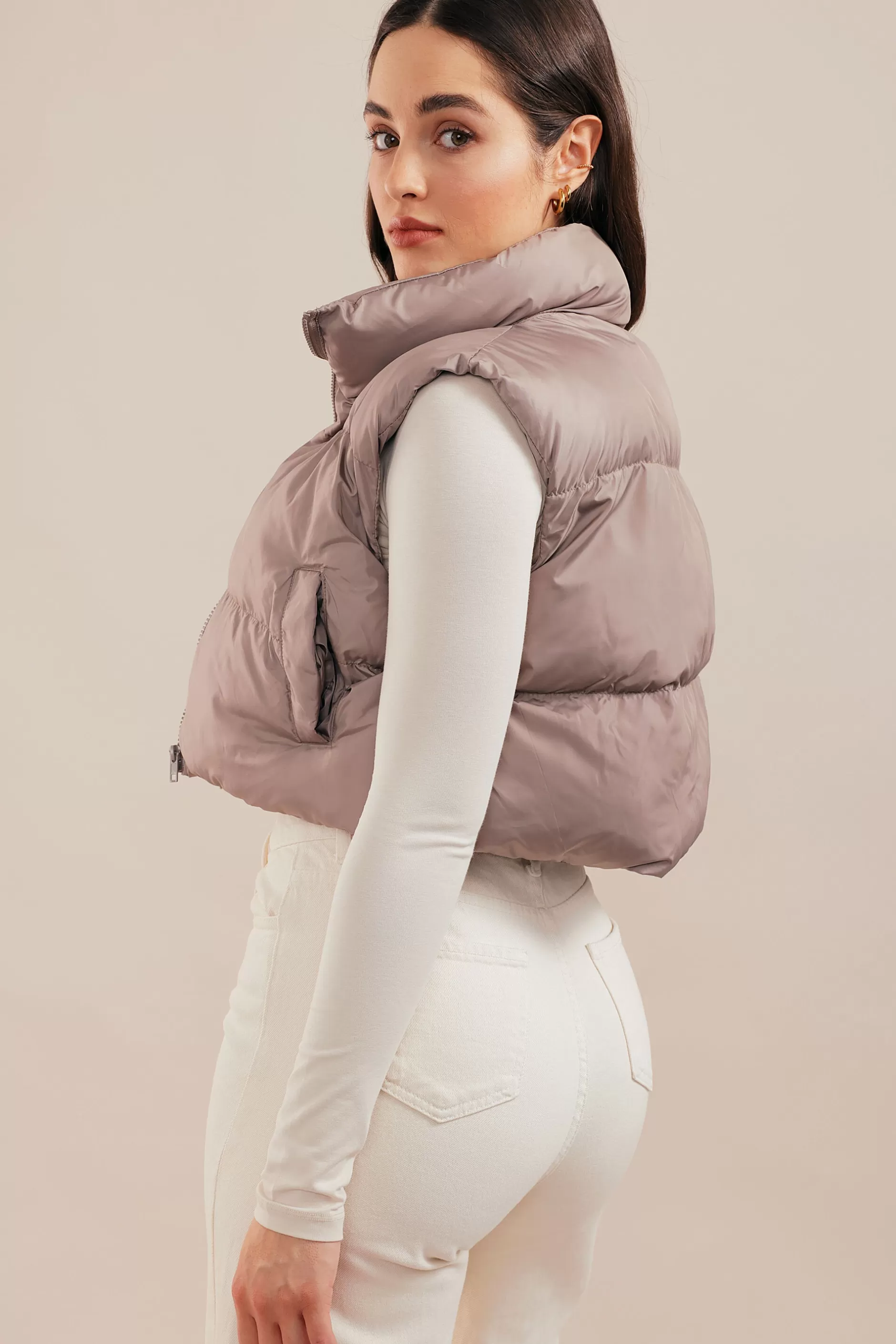 Puffer Cropped Vest | Chiquelle New