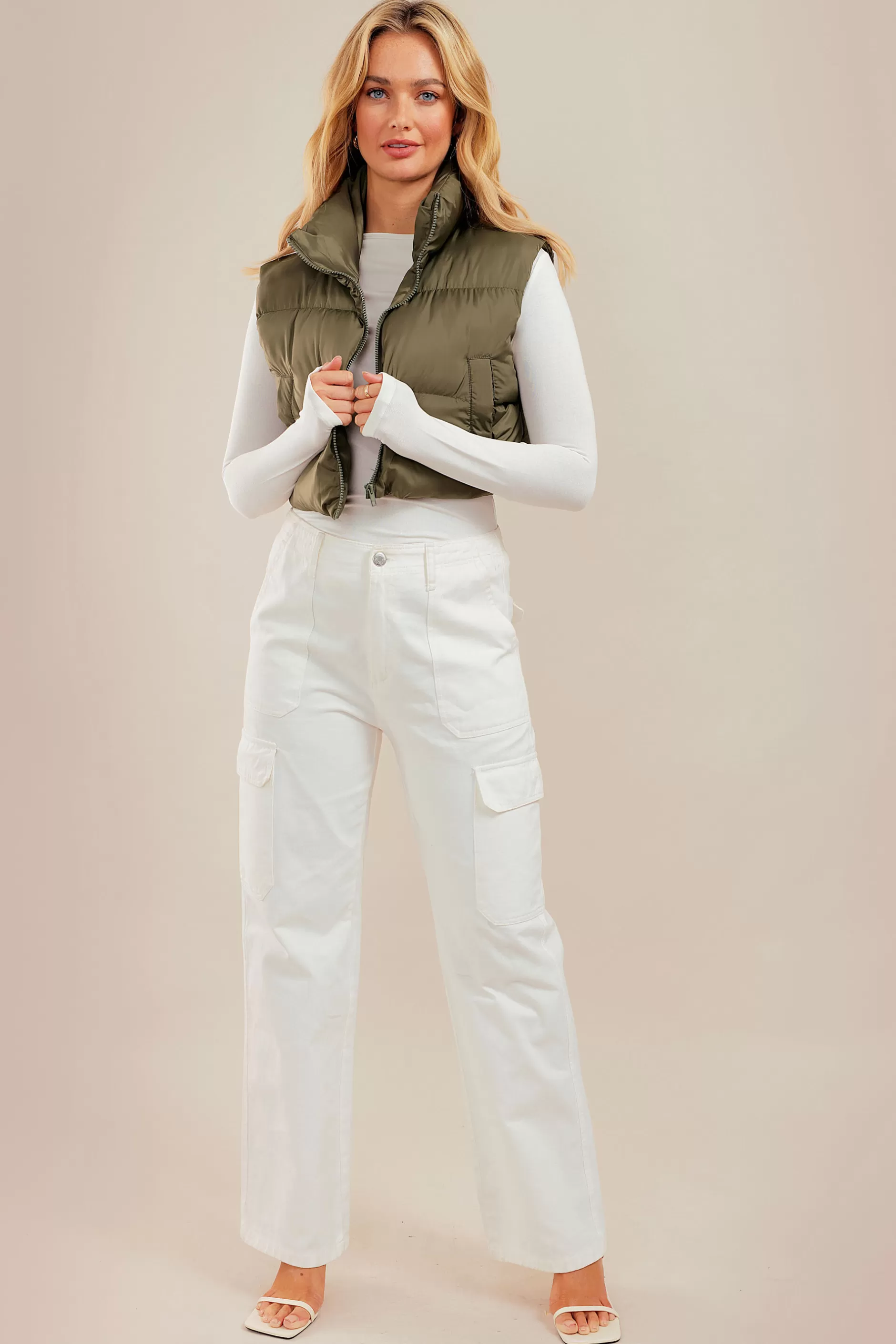 Puffer Cropped Vest | Chiquelle Sale