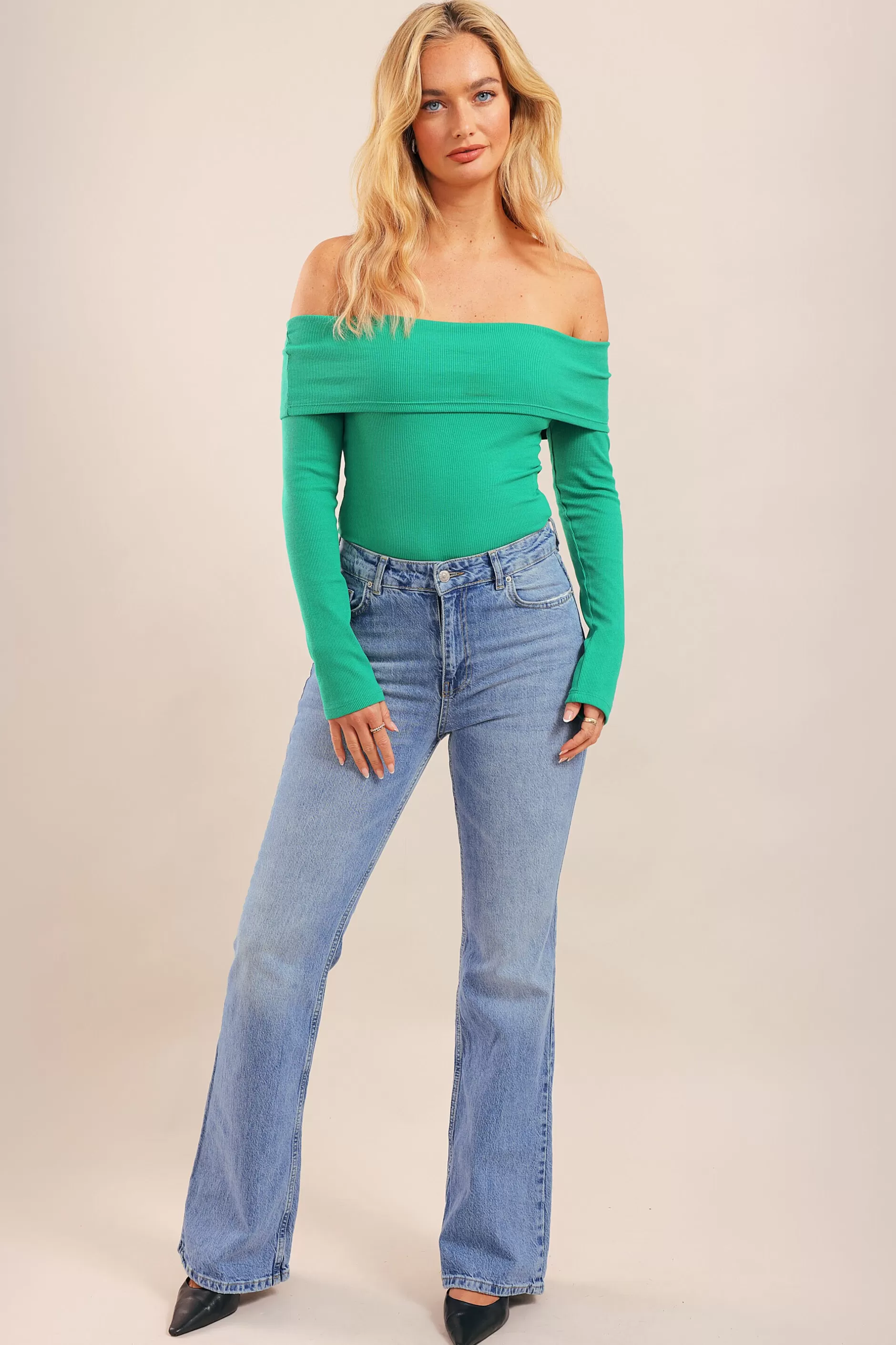 Shoulder Statement Rib Top | Chiquelle Fashion