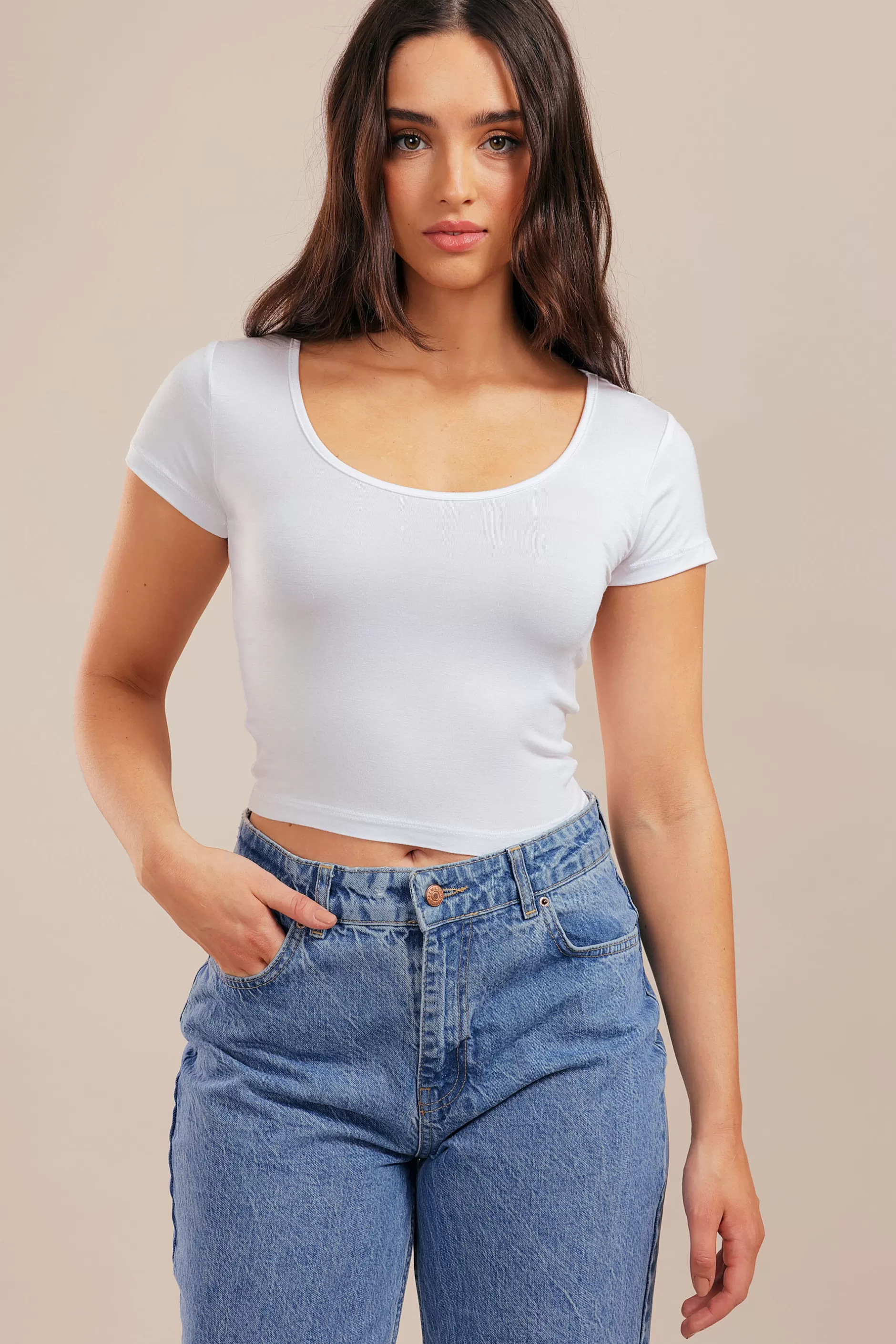 Soft Fit Basic Crop Top | Chiquelle Flash Sale