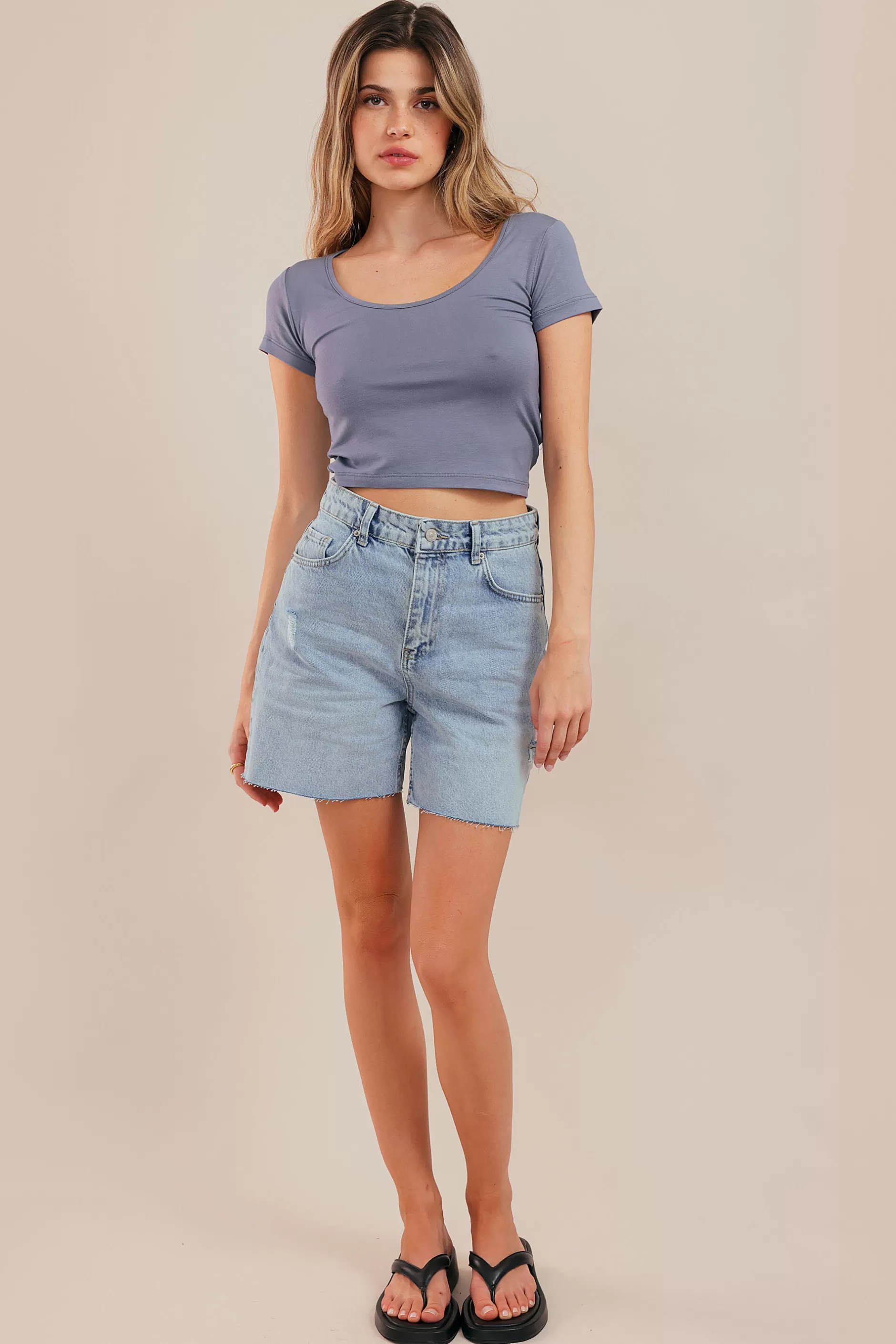 Soft Fit Basic Crop Top | Chiquelle Discount