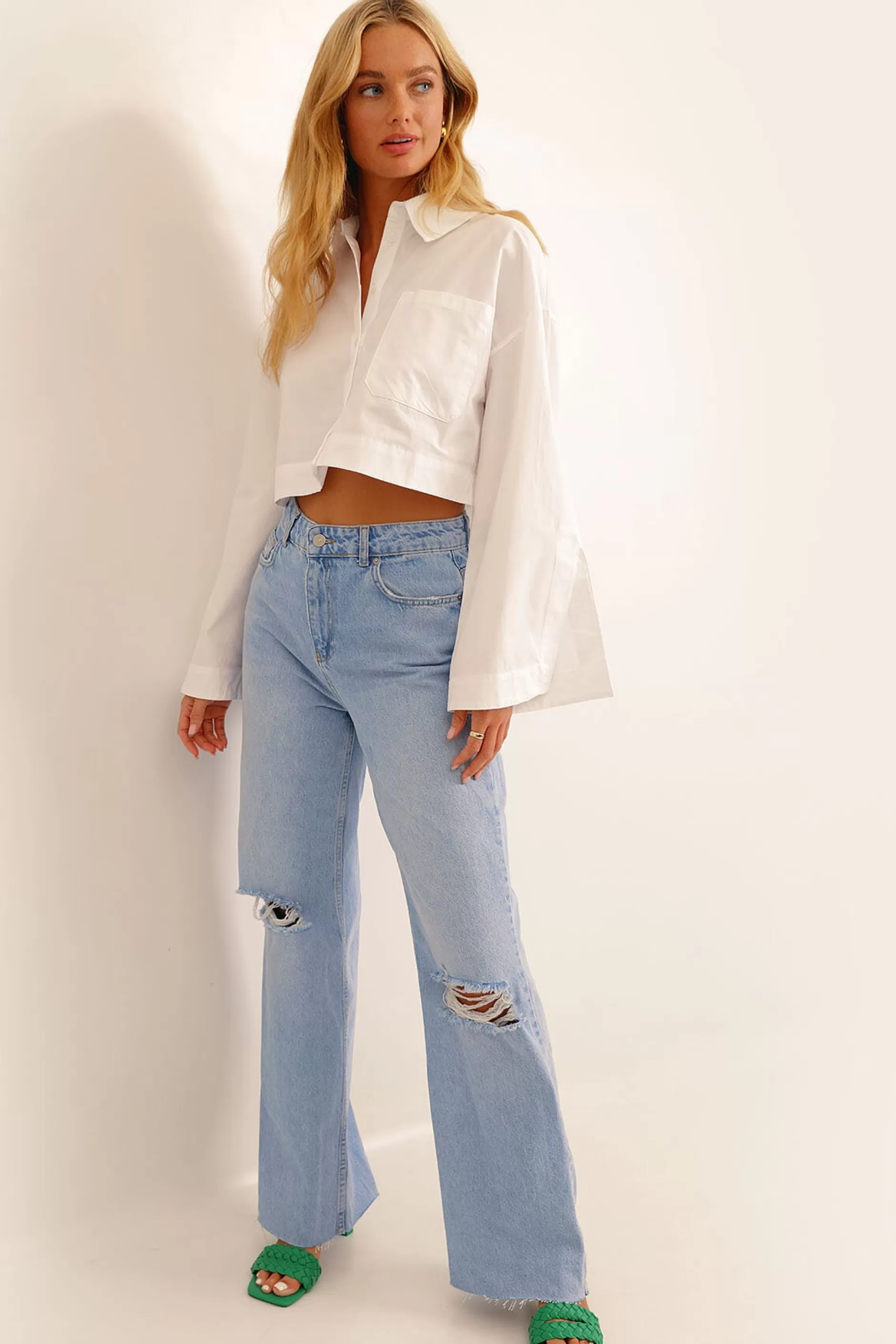 Spring Fling Crop Shirt | Chiquelle Best Sale