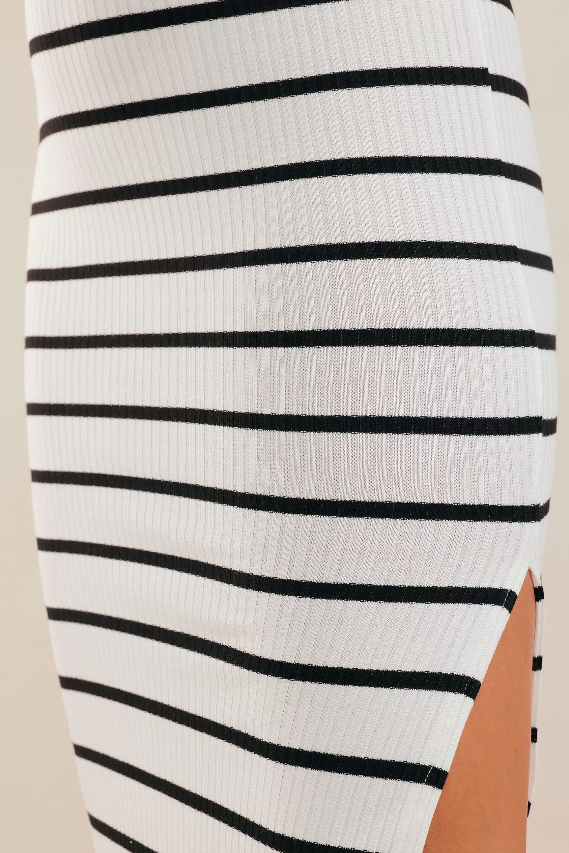 Striped Cotton Rib Skirt | Chiquelle Sale