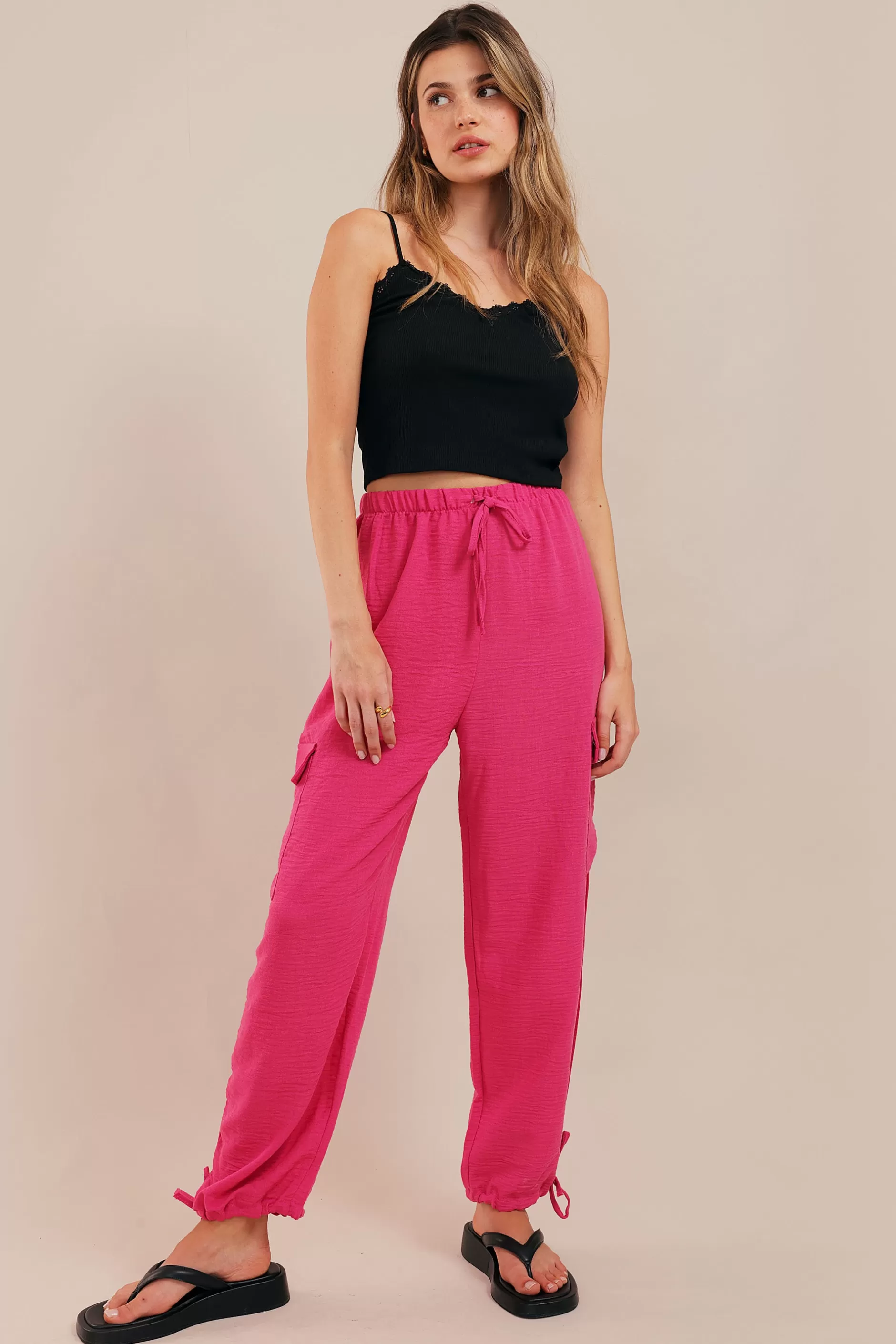 Tie String Cargo Pants | Chiquelle Online