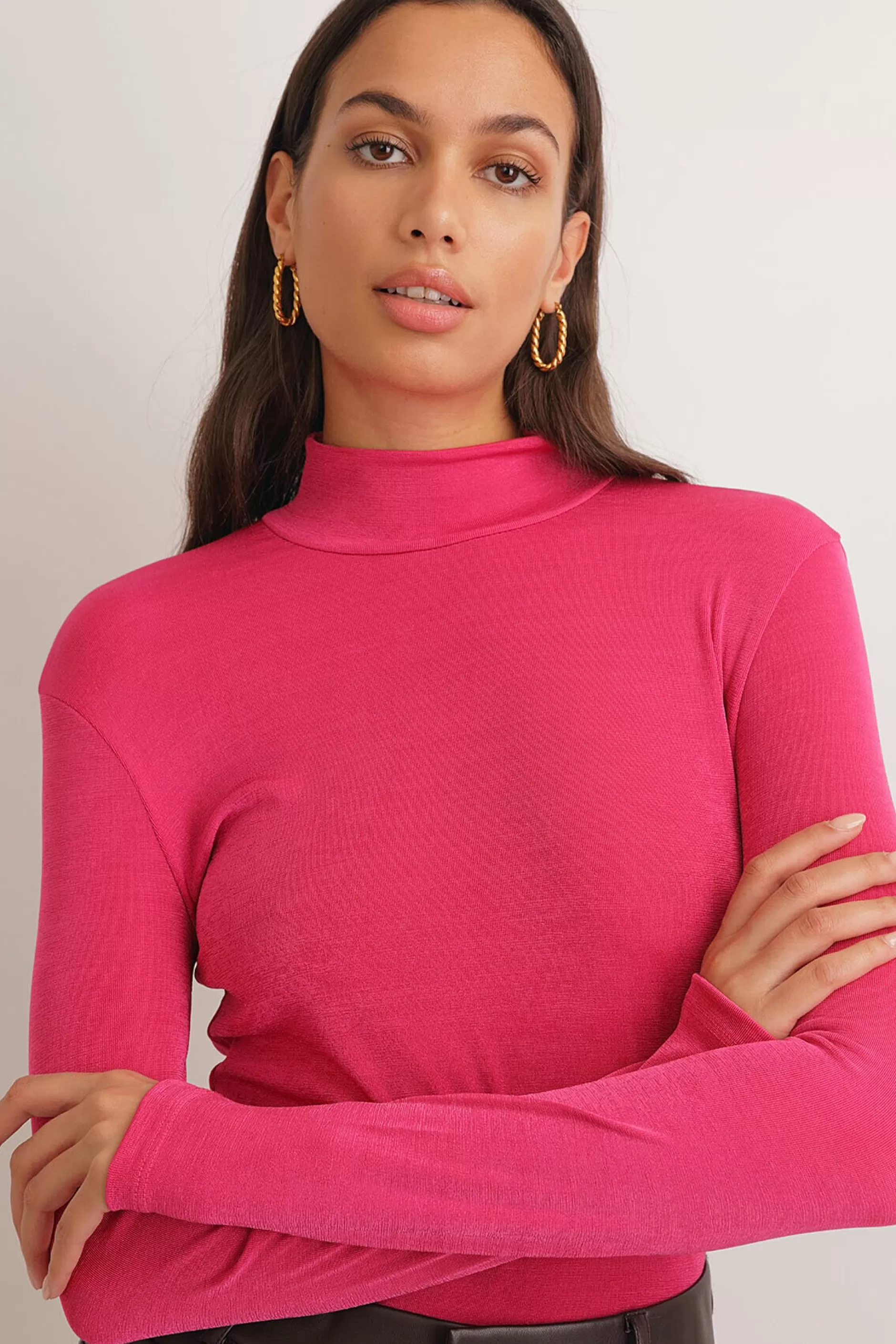 Turtleneck Shine Top | Chiquelle Cheap