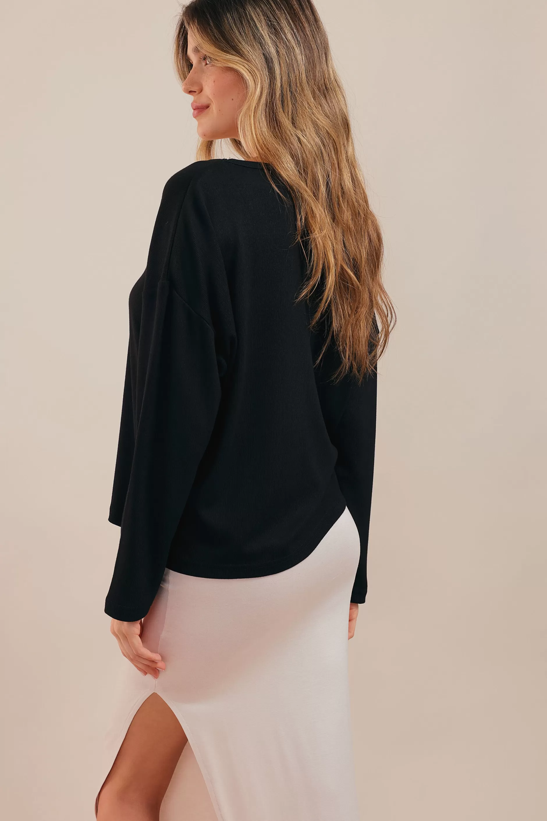 V Neck Soft Long Sleeve | Chiquelle Sale